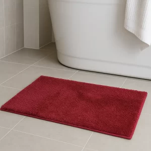 Wonderworks Doormat | Microfiber Solid Colour Rectangle Anti-Skid BathMats |Soft & Super Absorbent Mats for Shower |Washable & Quick-Drying Mats |Pack of 1 | 60 cm X 40 cm (Maroon)