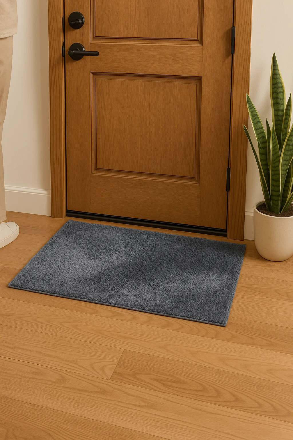 Wonderworks Doormat | Cotton Blend Solid Colour Rectangle Anti-Skid BathMats |Soft & Super Absorbent Mats for Shower |Washable & Quick-Drying Mats |Pack of 1 (Gray, 80 cm x 50 cm)