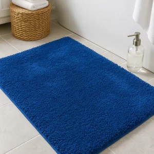 Wonderworks Doormat | Microfiber Solid Colour Rectangle Anti-Skid BathMats |Soft & Super Absorbent Mats for Shower |Washable & Quick-Drying Mats |Pack of 1 | 60 cm X 40 cm (Royal Blue)