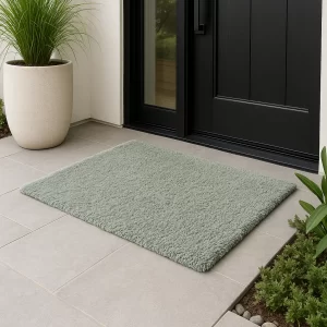 Wonderworks Doormat | Microfiber Solid Colour Rectangle Anti-Skid BathMats |Soft & Super Absorbent Mats for Shower |Washable & Quick-Drying Mats |Pack of 1 | 60 cm X 40 cm (Sweet Light Gray)