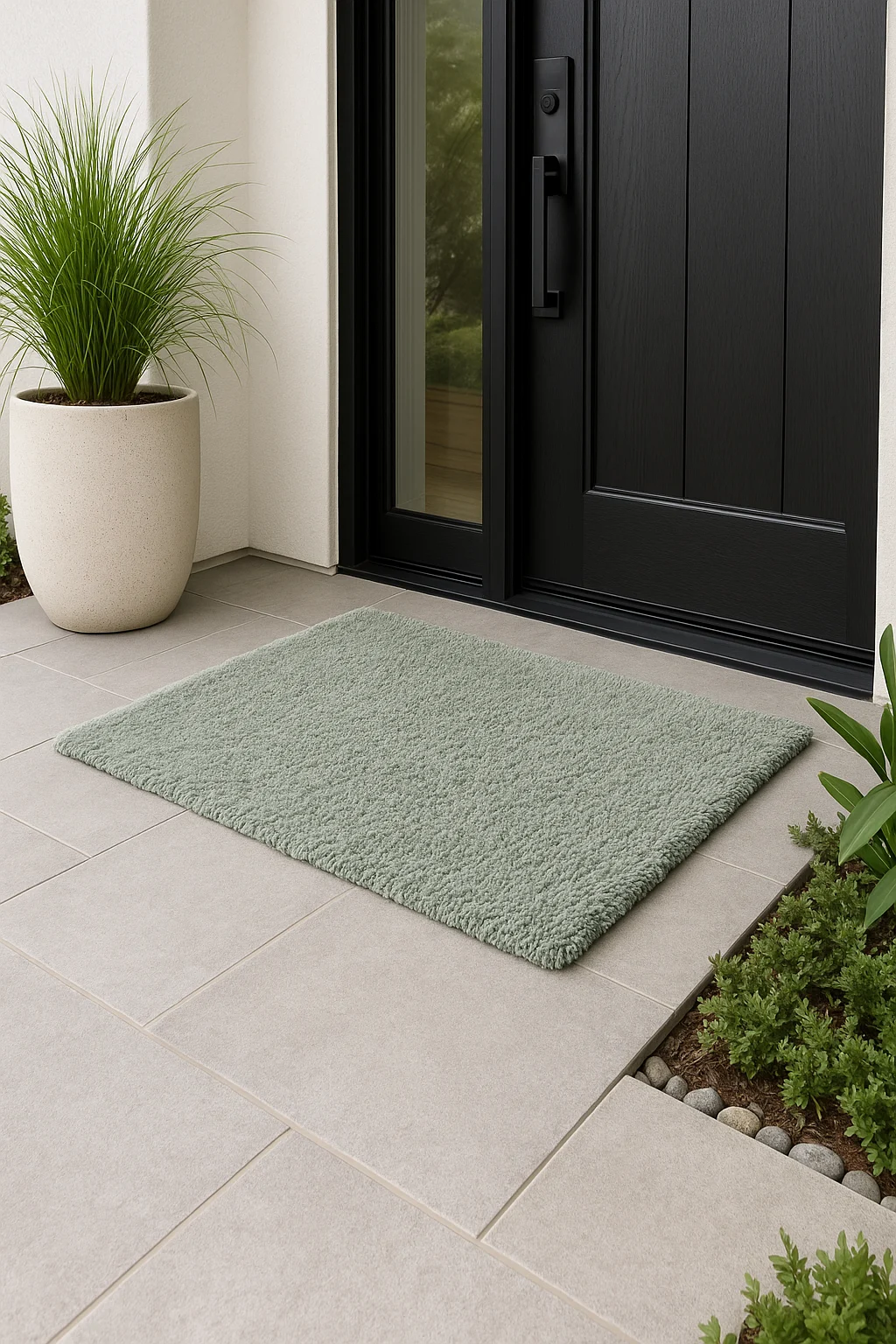 Wonderworks Doormat | Microfiber Solid Colour Rectangle Anti-Skid BathMats |Soft & Super Absorbent Mats for Shower |Washable & Quick-Drying Mats |Pack of 1 | 60 cm X 40 cm (Sweet Light Gray)