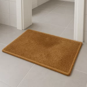 Wonderworks Doormat | Microfiber Solid Colour Rectangle Anti-Skid BathMats |Soft & Super Absorbent Mats for Shower |Washable & Quick-Drying Mats |Pack of 1 | 60 cm X 40 cm (Camel Brown)