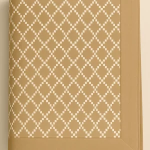WonderWorks 100% Cotton Single Bed Dohar | Soft & Lightweight AC Blanket for All Weather | Reversible Design | 60 x 90 in. | Skin-Friendly | Ideal for Gift (Beige Geometric Single Side)