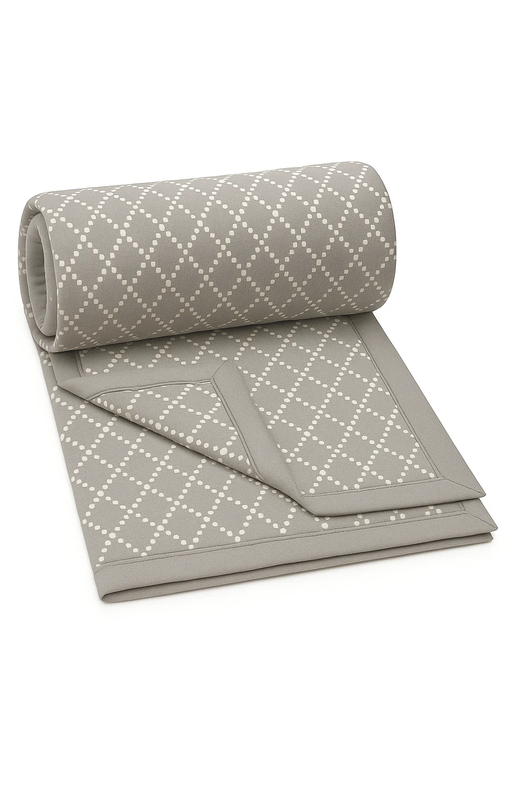 WonderWorks 100% Cotton Single Bed Dohar | Soft & Lightweight AC Blanket for All Weather | Reversible Design | 60 x 90 in. | Skin-Friendly | Ideal for Gift (Gray Geometric Single Side) - Image 2