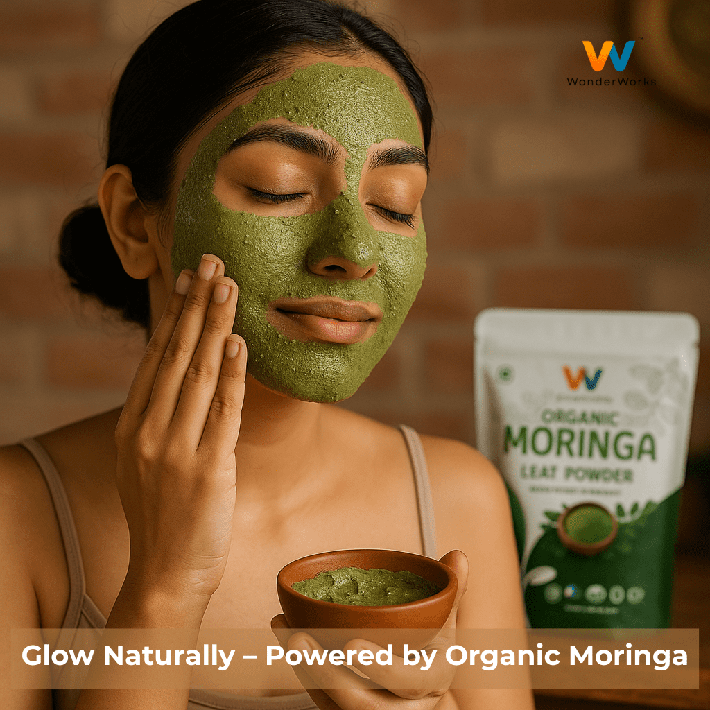 Wonderworks™ Organic moringa leaf powder- USDA certified | Made with pure moringa leaves | Immunity & Energy Booster | Vegan | Gluten-Free | 200 g - Image 8