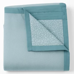 WonderWorks 100% Cotton Single Bed Dohar | Soft & Lightweight AC Blanket for All Weather | Reversible Design | 60 x 90 in. | Skin-Friendly | Ideal for Gift (Sea Green Reversible)