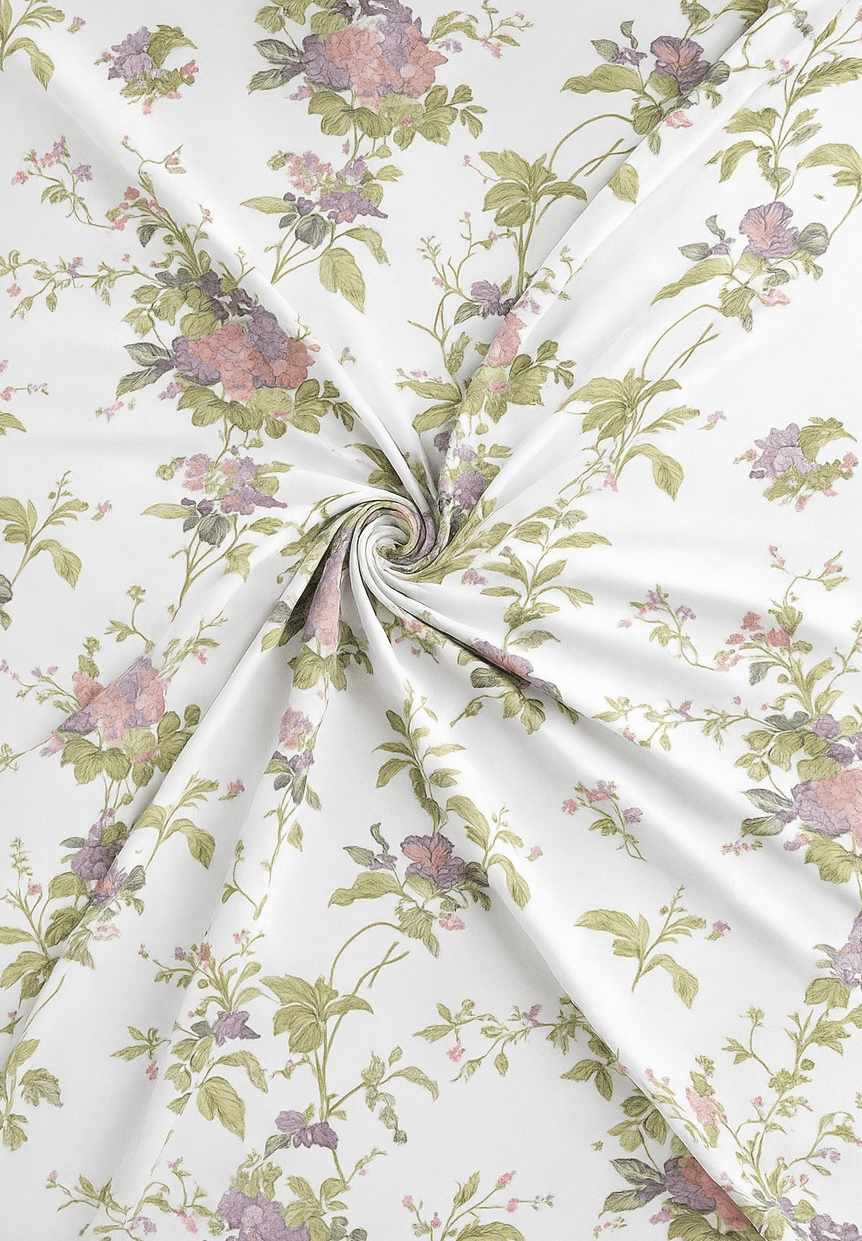 Wonderworks™ Cotton Bed Sheet for King Size Bed, 1 King Size Bedsheet Cotton (108 x 108 Inches) with 2 Pillow Covers, Premium 200 TC Bedsheet for Double Bed King Size, XXL Super King, Garden Grace (Mauve) - Image 3