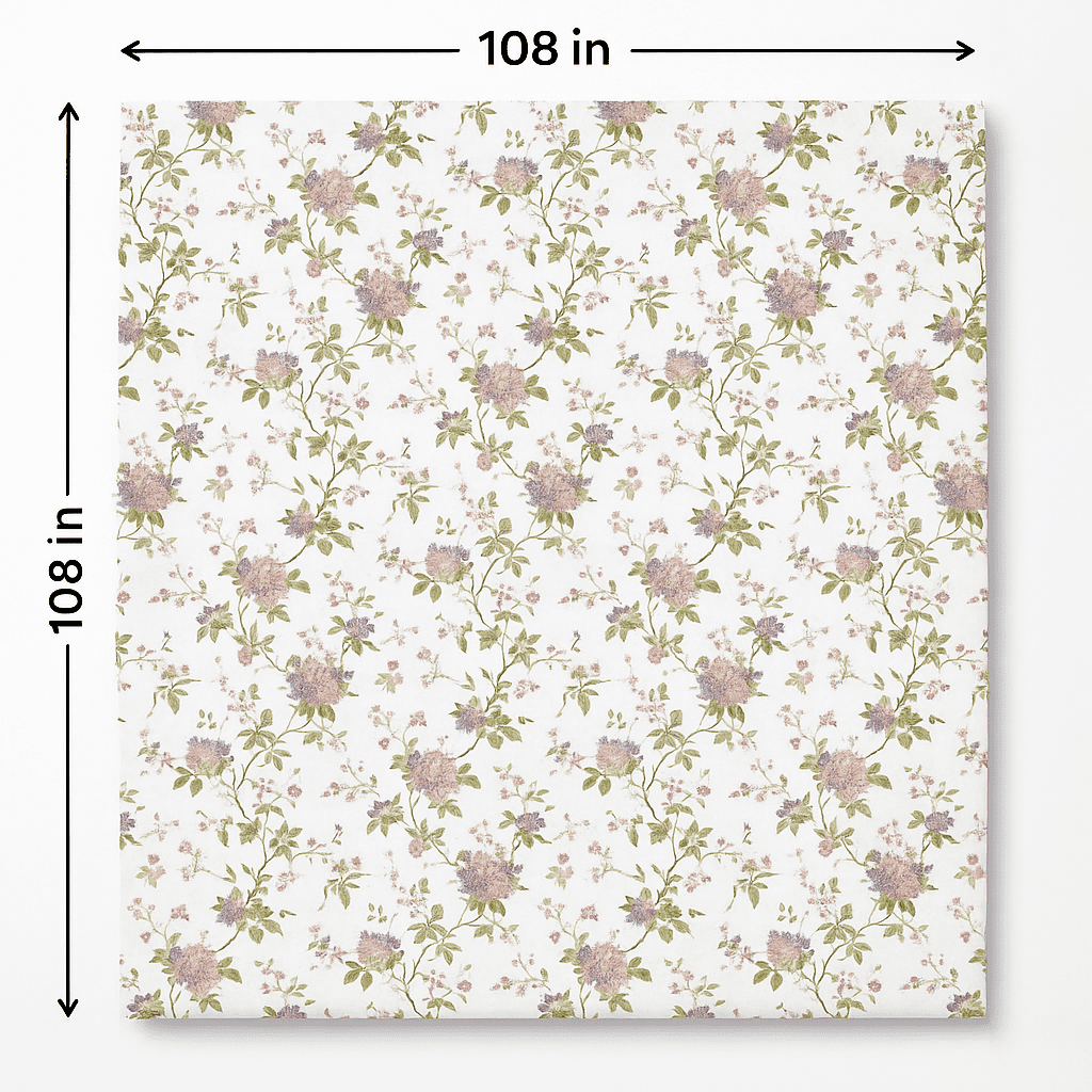 Wonderworks™ Cotton Bed Sheet for King Size Bed, 1 King Size Bedsheet Cotton (108 x 108 Inches) with 2 Pillow Covers, Premium 200 TC Bedsheet for Double Bed King Size, XXL Super King, Garden Grace (Mauve) - Image 8