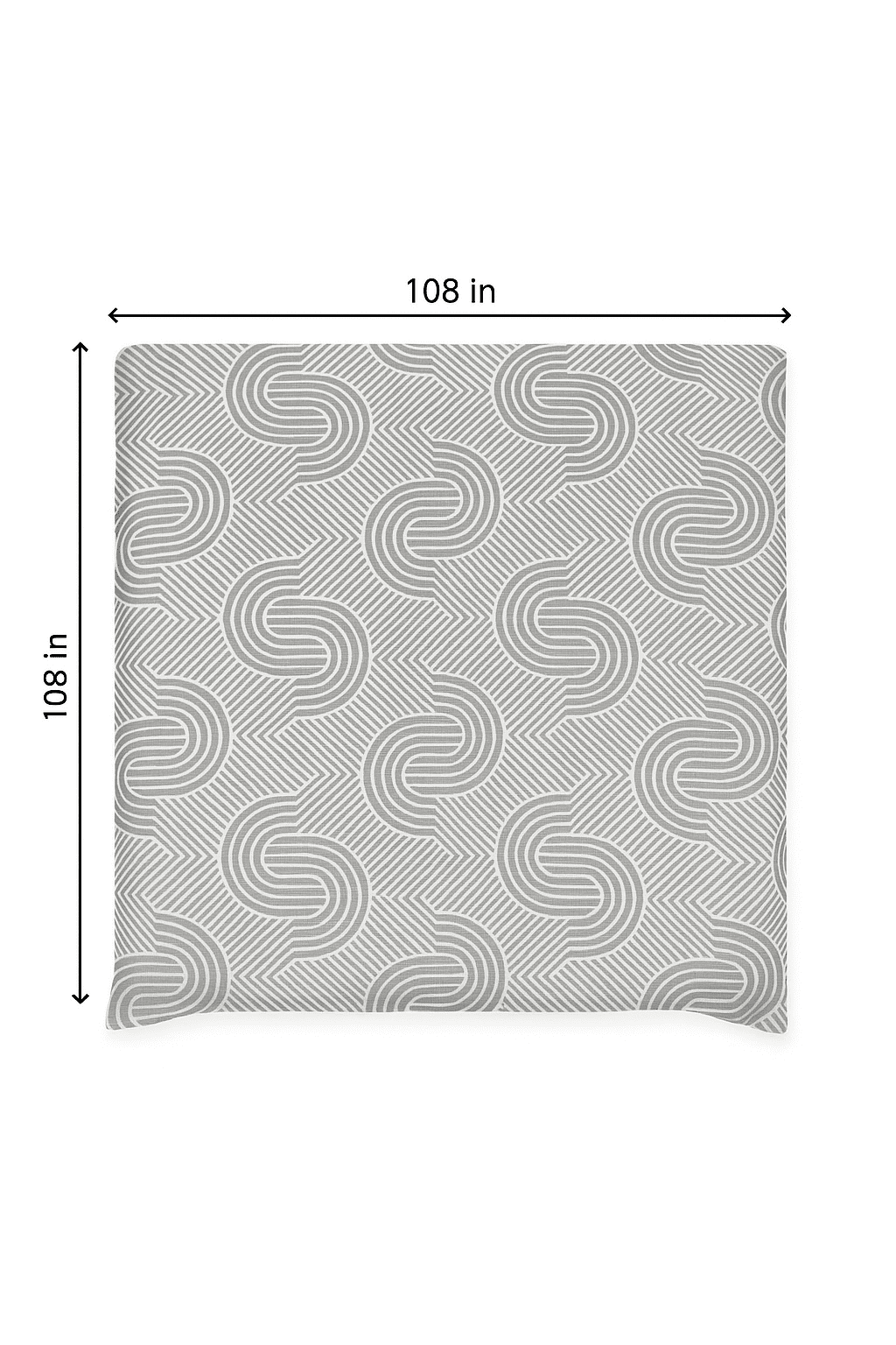 Wonderworks™ Cotton Bed Sheet for King Size Bed, 1 King Size Bedsheet Cotton (108 x 108 Inches) with 2 Pillow Covers, Premium 144 TC Bedsheet for Double Bed King Size, XXL Super King, Luxury Orbit Arc (Gray) - Image 7