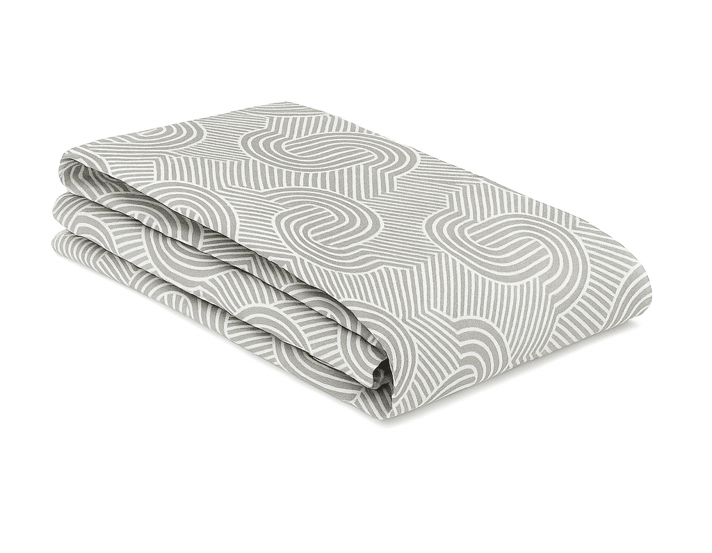 Wonderworks™ Cotton Bed Sheet for King Size Bed, 1 King Size Bedsheet Cotton (108 x 108 Inches) with 2 Pillow Covers, Premium 144 TC Bedsheet for Double Bed King Size, XXL Super King, Luxury Orbit Arc (Gray) - Image 3