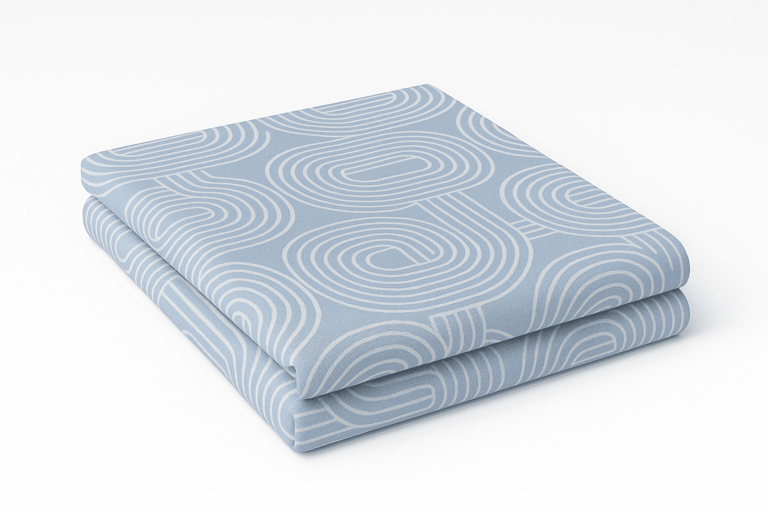 Wonderworks™ Cotton Bed Sheet for King Size Bed, 1 King Size Bedsheet Cotton (108 x 108 Inches) with 2 Pillow Covers, Premium 144 TC Bedsheet for Double Bed King Size, XXL Super King, Luxury Orbit Arc (Blue) - Image 4