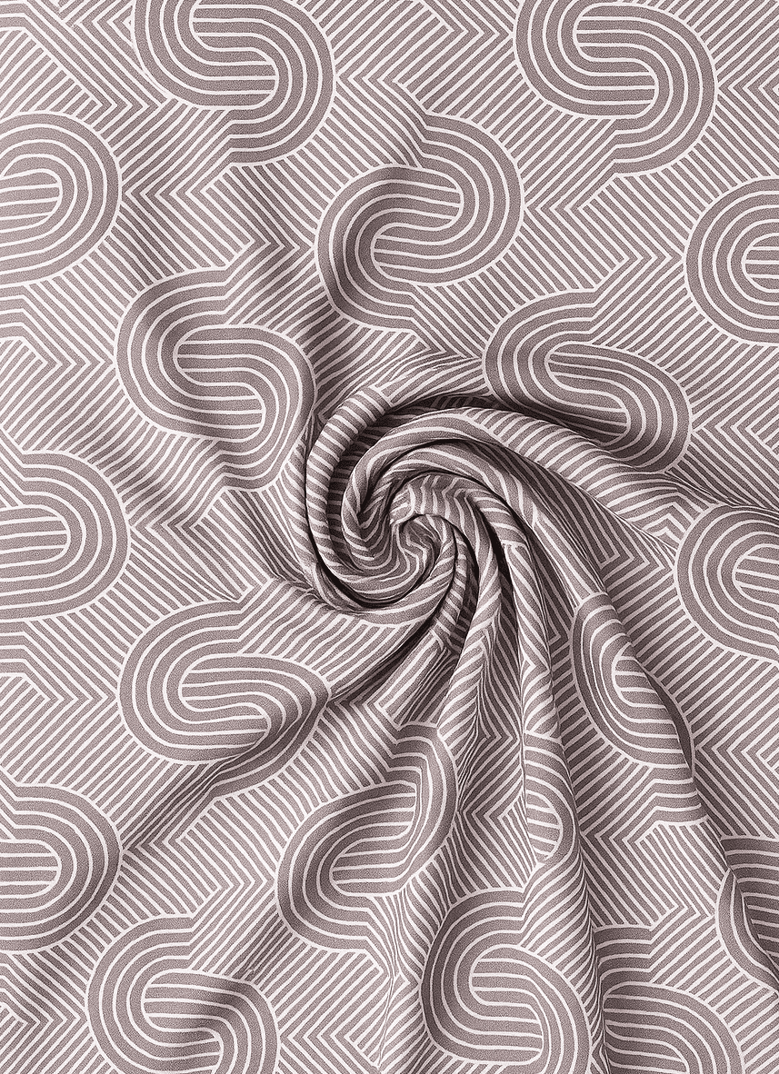 Wonderworks™ Cotton Bed Sheet for King Size Bed, 1 King Size Bedsheet Cotton (108 x 108 Inches) with 2 Pillow Covers, Premium 144 TC Bedsheet for Double Bed King Size, XXL Super King, Luxury Orbit Arc (Mauve) - Image 4