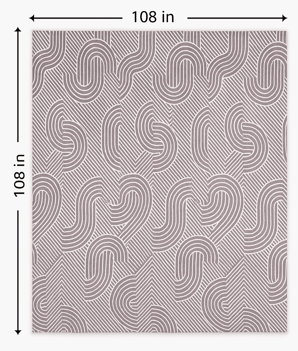 Wonderworks™ Cotton Bed Sheet for King Size Bed, 1 King Size Bedsheet Cotton (108 x 108 Inches) with 2 Pillow Covers, Premium 144 TC Bedsheet for Double Bed King Size, XXL Super King, Luxury Orbit Arc (Mauve) - Image 7