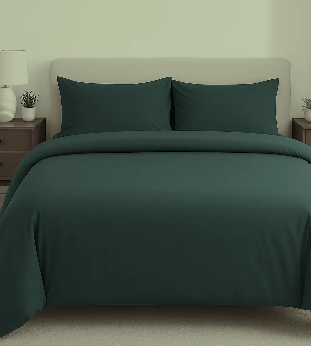 Wonderworks™ Cotton Premium 300 TC Bedsheet for King Size Bed,1 King Size Bedsheet 108 x 108 Inch, 2 Pillow Covers, XXL Super King, Soft, Breathable, Durable, Perfect for Gift, Sea Green Colour