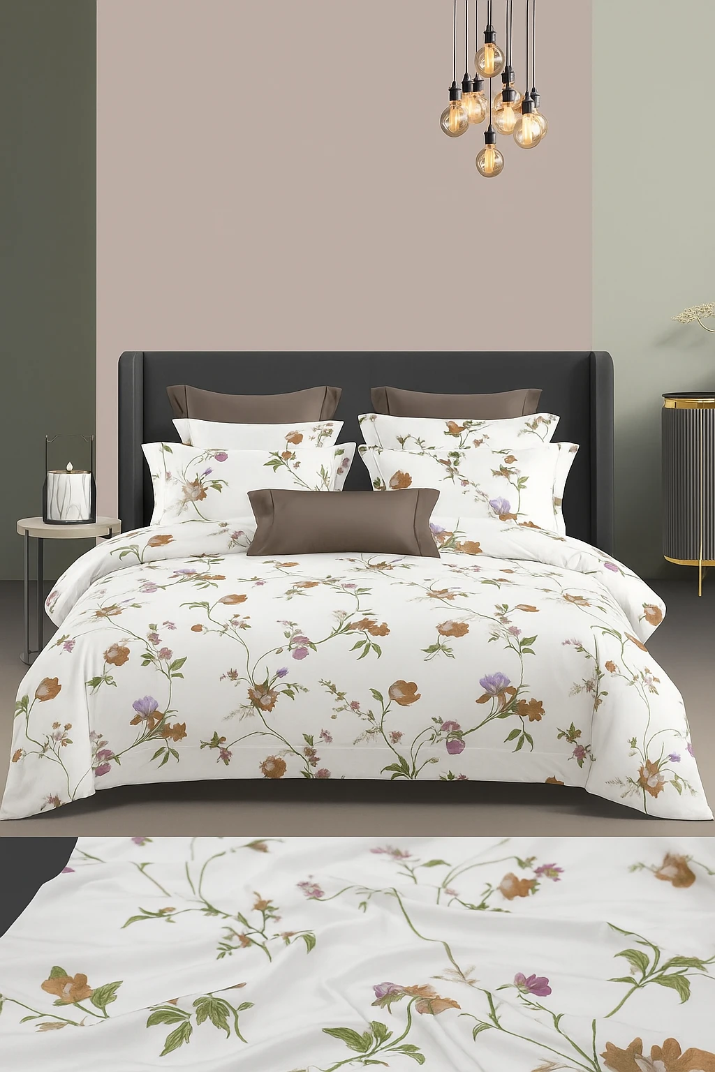 Wonderworks™ Cotton Bed Sheet for King Size Bed, 1 King Size Bedsheet Cotton (108 x 108 Inches) with 2 Pillow Covers, Premium 200 TC Bedsheet for Double Bed King Size, XXL Super King, Orchid (Peach) - Image 4