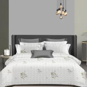 Wonderworks™ Cotton Bed Sheet for King Size Bed, 1 King Size Bedsheet Cotton (108 x 108 Inches) with 2 Pillow Covers, Premium 200 TC Bedsheet for Double Bed King Size, XXL Super King, Serene Flora (Mauve)