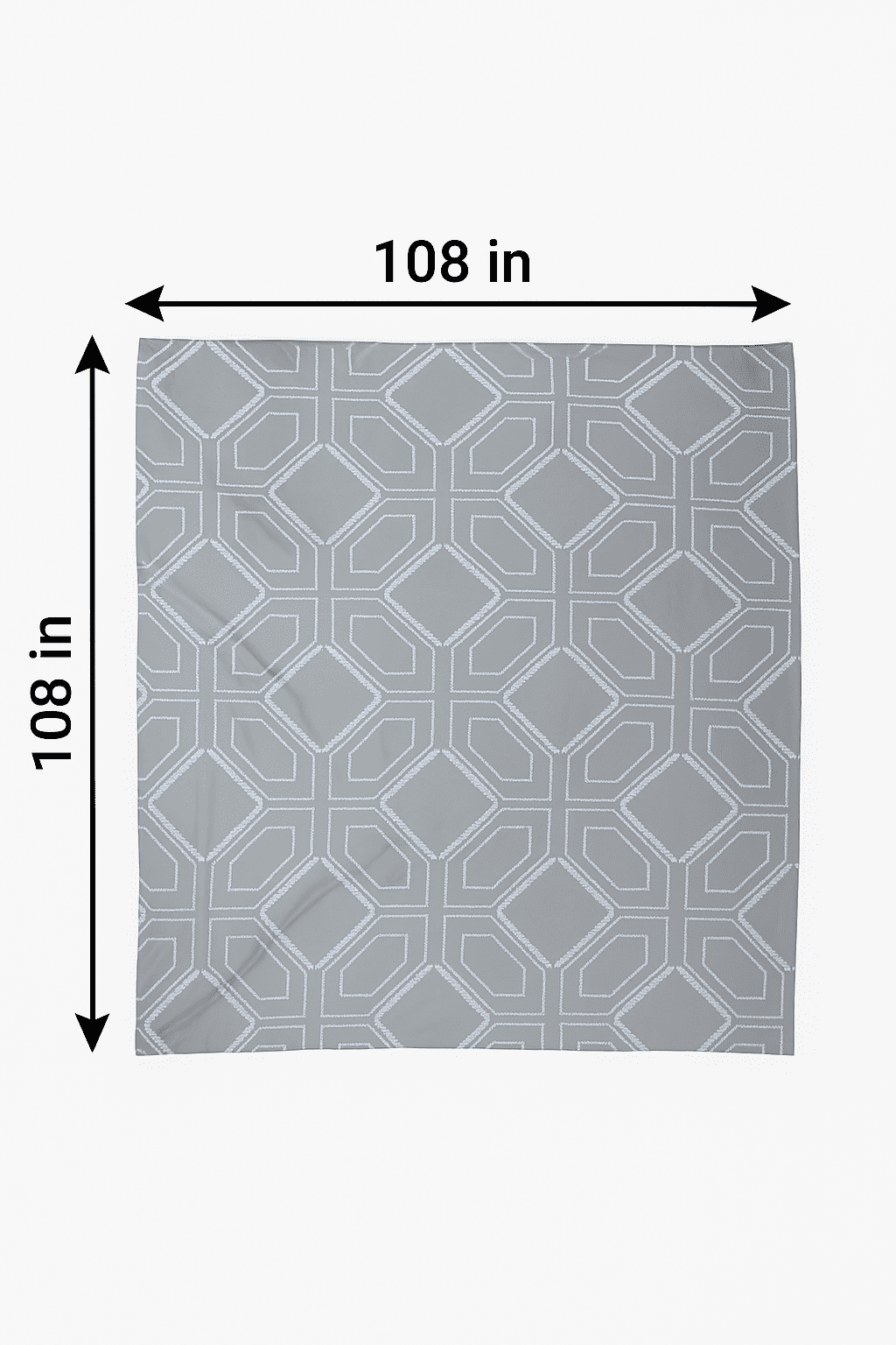 Wonderworks™ Cotton Bed Sheet for King Size Bed, 1 King Size Bedsheet Cotton (108 x 108 Inches) with 2 Pillow Covers, Premium 300 TC Bedsheet for Double Bed King Size, XXL Super King, Geometric (Gray) - Image 8