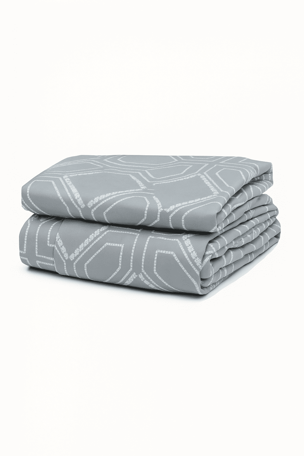 Wonderworks™ Cotton Bed Sheet for King Size Bed, 1 King Size Bedsheet Cotton (108 x 108 Inches) with 2 Pillow Covers, Premium 300 TC Bedsheet for Double Bed King Size, XXL Super King, Geometric (Gray) - Image 2
