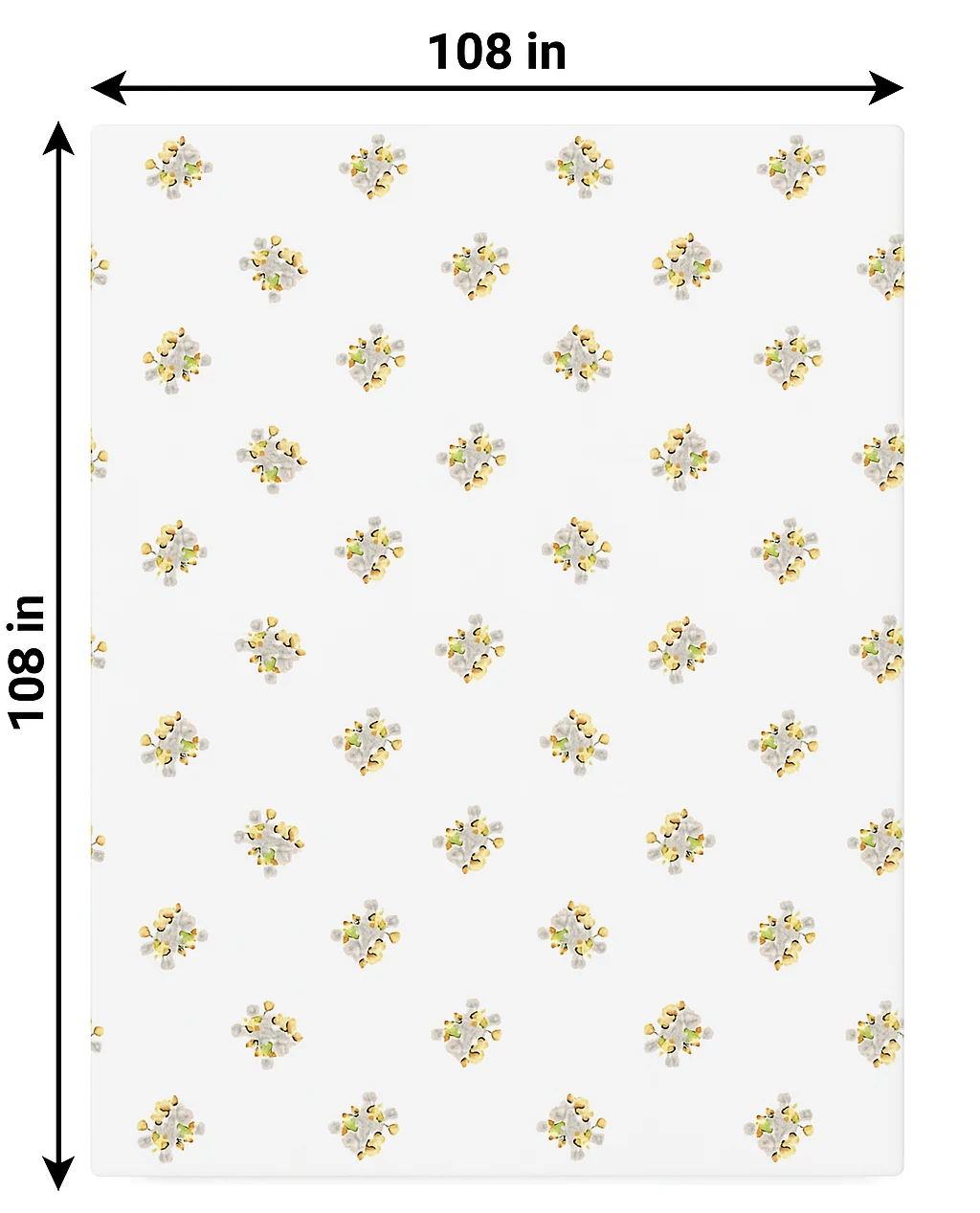 Wonderworks™ Cotton Bed Sheet for King Size Bed, 1 King Size Bedsheet Cotton (108 x 108 Inches) with 2 Pillow Covers, Premium 200 TC Bedsheet for Double Bed King Size, XXL Super King, Blossom (Yellow) - Image 7