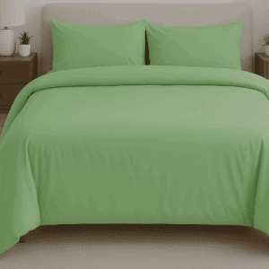 Wonderworks™ Cotton Premium 300 TC Bedsheet for King Size Bed,1 King Size Bedsheet 108 x 108 Inch, 2 Pillow Covers, XXL Super King, Soft, Breathable, Durable, Perfect for Gift, Sage Green Colour