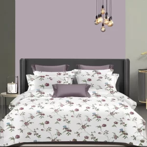 Wonderworks™ Cotton Bed Sheet for King Size Bed, 1 King Size Bedsheet Cotton (108 x 108 Inches) with 2 Pillow Covers, Premium 200 TC Bedsheet for Double Bed King Size, XXL Super King, Orchid (Mauve)