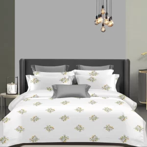 Wonderworks™ Cotton Bed Sheet for King Size Bed, 1 King Size Bedsheet Cotton (108 x 108 Inches) with 2 Pillow Covers, Premium 200 TC Bedsheet for Double Bed King Size, XXL Super King, Blossom (Yellow)