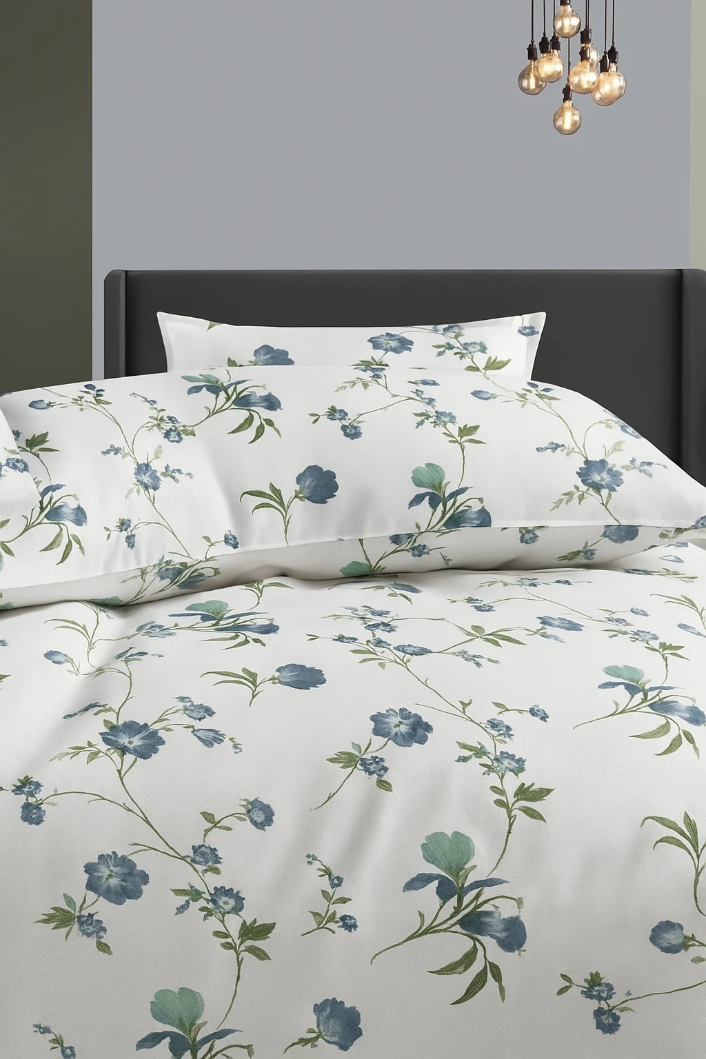 Wonderworks™ Cotton Bed Sheet for King Size Bed, 1 King Size Bedsheet Cotton (108 x 108 Inches) with 2 Pillow Covers, Premium 200 TC Bedsheet for Double Bed King Size, XXL Super King, Orchid (Blue) - Image 3